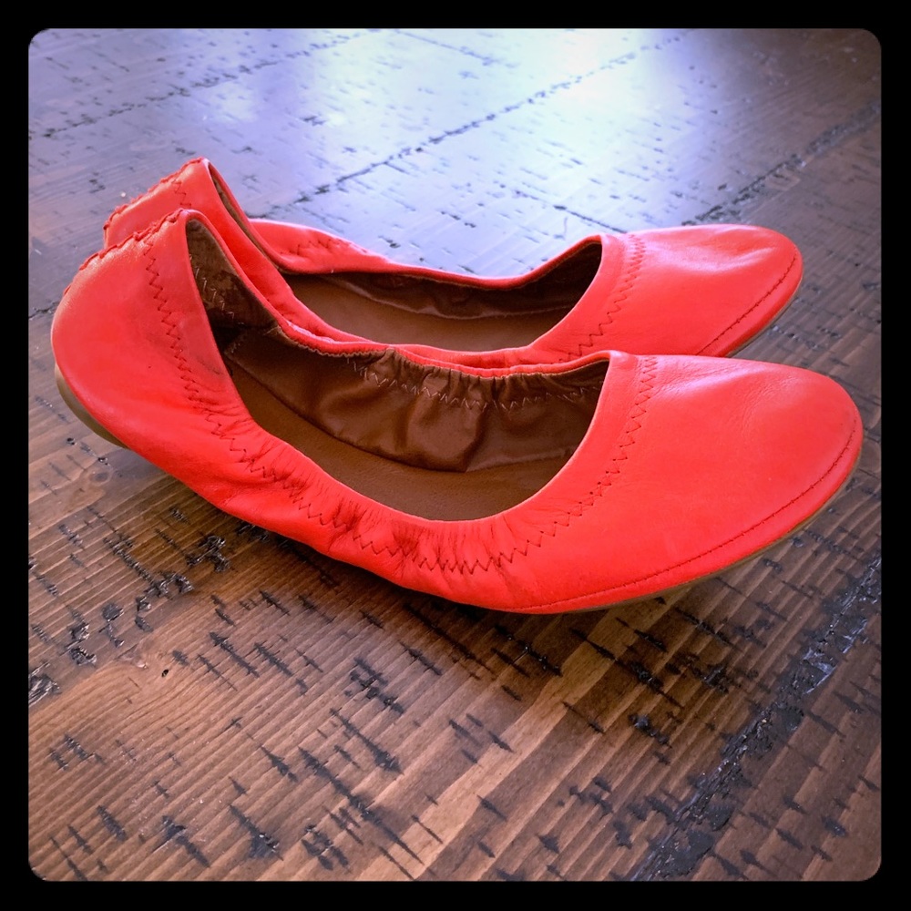 Leather ballet flats